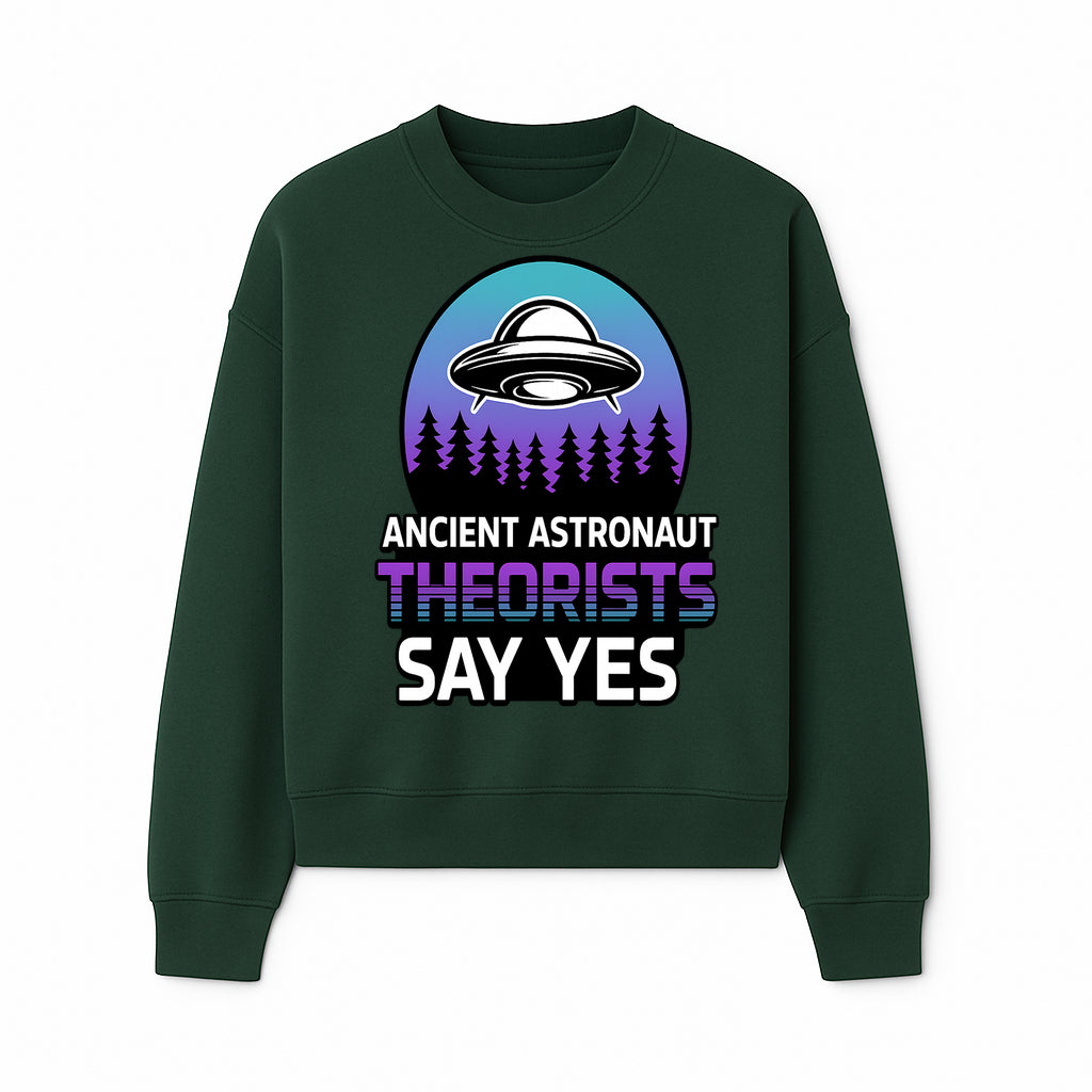 Ancient Astronaut Theorists Say Yes UFO Graphic Tee | Alien Shirt for Believers | Funny Themed Apparel for Science Fiction Fans - Sweatshirt 1758273084422.jpg