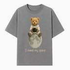 Astronaut Bear Wall Art - I Need My Space - Cute Moon Decor for Kids' Room, Nursery, or Playroom - Adorable Space-Themed Print - T-shirt 1758273084477.jpg