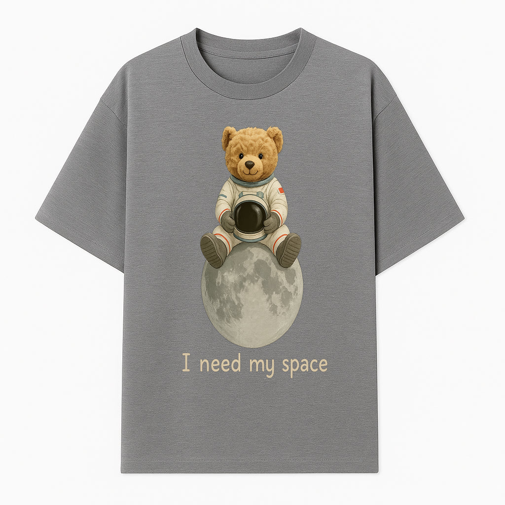 Astronaut Bear Wall Art - I Need My Space - Cute Moon Decor for Kids' Room, Nursery, or Playroom - Adorable Space-Themed Print - T-shirt 1758273084477.jpg