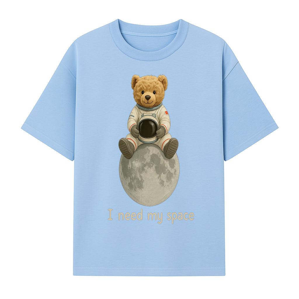 Astronaut Bear Wall Art - I Need My Space - Cute Moon Decor for Kids' Room, Nursery, or Playroom - Adorable Space-Themed Print - T-shirt 1758273084637.jpg