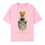 Astronaut Bear Wall Art - I Need My Space - Cute Moon Decor for Kids' Room, Nursery, or Playroom - Adorable Space-Themed Print - T-shirt 1758273084804.jpg