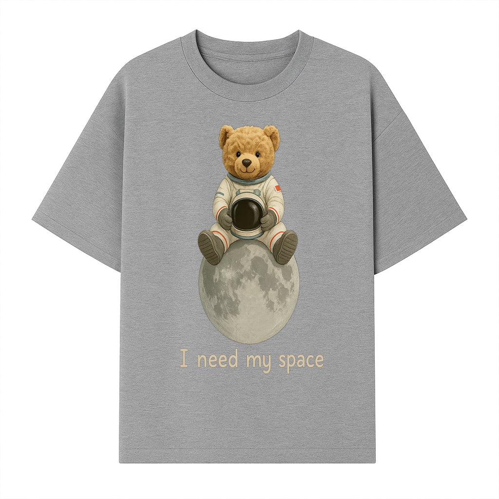 Astronaut Bear Wall Art - I Need My Space - Cute Moon Decor for Kids' Room, Nursery, or Playroom - Adorable Space-Themed Print - T-shirt 1758273085393.jpg
