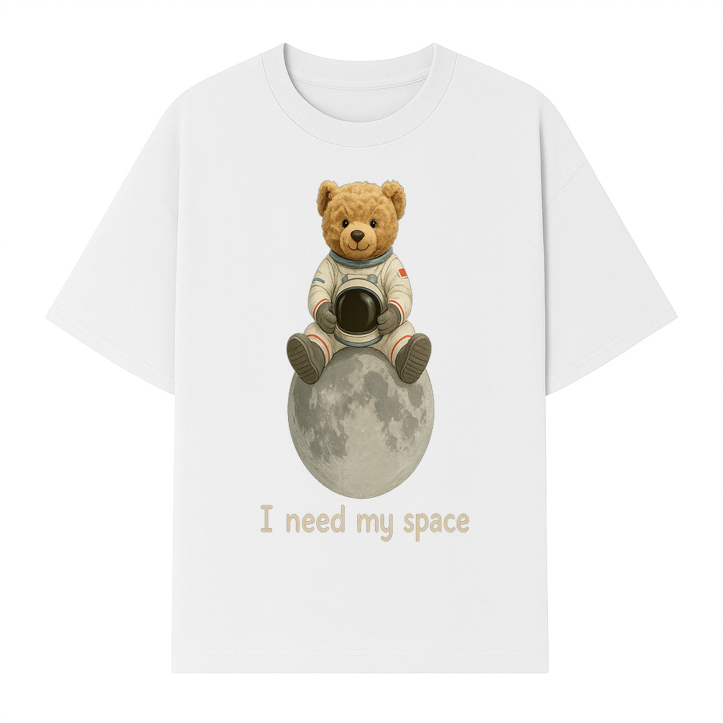 Astronaut Bear Wall Art - I Need My Space - Cute Moon Decor for Kids' Room, Nursery, or Playroom - Adorable Space-Themed Print - T-shirt 1758273085554.jpg