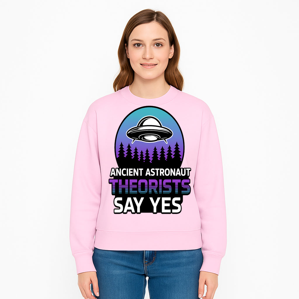 Ancient Astronaut Theorists Say Yes UFO Graphic Tee | Alien Shirt for Believers | Funny Themed Apparel for Science Fiction Fans - Sweatshirt 1758273086868.jpg
