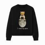 Astronaut Bear Wall Art - I Need My Space - Cute Moon Decor for Kids' Room, Nursery, or Playroom - Adorable Space-Themed Print - Sweatshirt 1758273087186.jpg