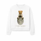 Astronaut Bear Wall Art - I Need My Space - Cute Moon Decor for Kids' Room, Nursery, or Playroom - Adorable Space-Themed Print - Sweatshirt 1758273088624.jpg