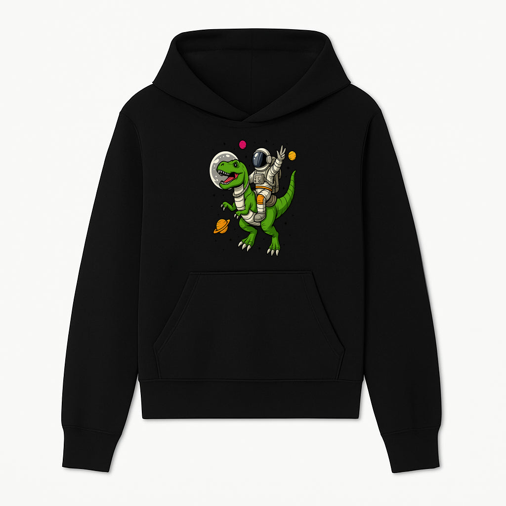 Astronaut Riding T-Rex Space Adventure Graphic Tee for Kids, Dinosaur and Space Theme Shirt, Fun Outer Space Design - Hoodie 1758273090702.jpg