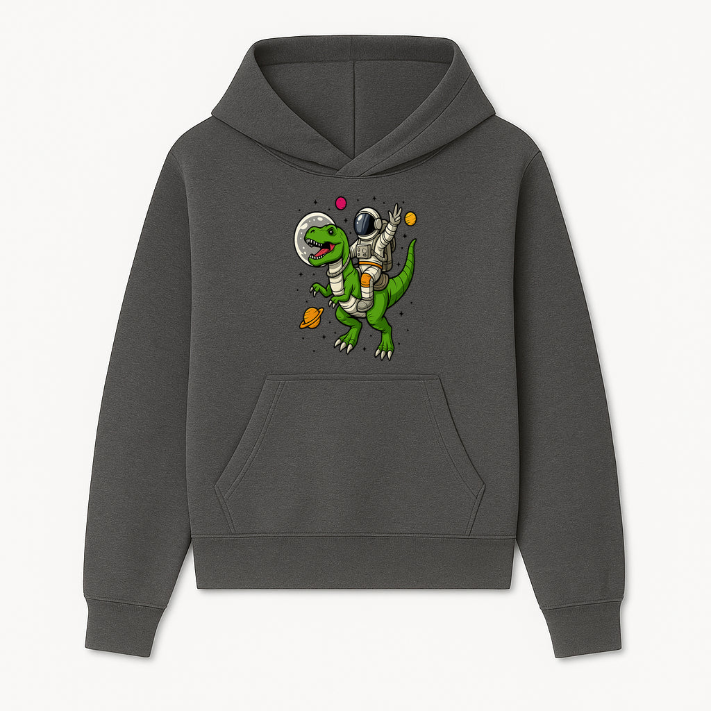 Astronaut Riding T-Rex Space Adventure Graphic Tee for Kids, Dinosaur and Space Theme Shirt, Fun Outer Space Design - Hoodie 1758273090849.jpg