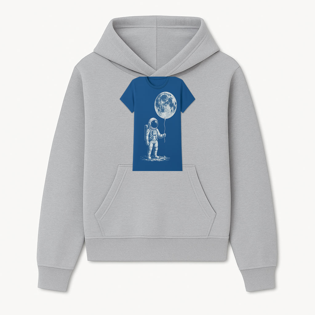 Astronaut Holding Moon Balloon T-Shirt | Space Themed Graphic Tee | Unique Gift for Sci-Fi Lovers and Dreamers - Hoodie 1758273091108.jpg
