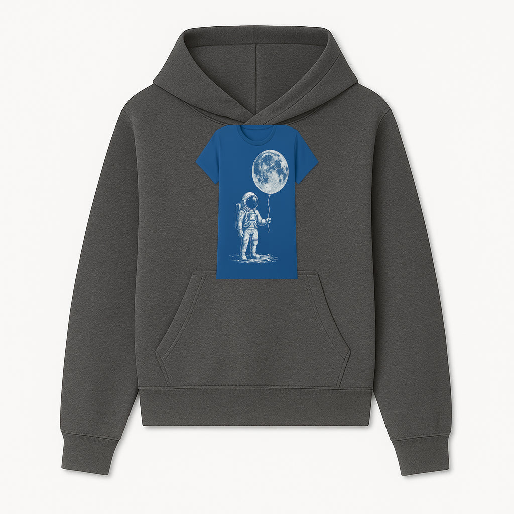 Astronaut Holding Moon Balloon T-Shirt | Space Themed Graphic Tee | Unique Gift for Sci-Fi Lovers and Dreamers - Hoodie 1758273091395.jpg