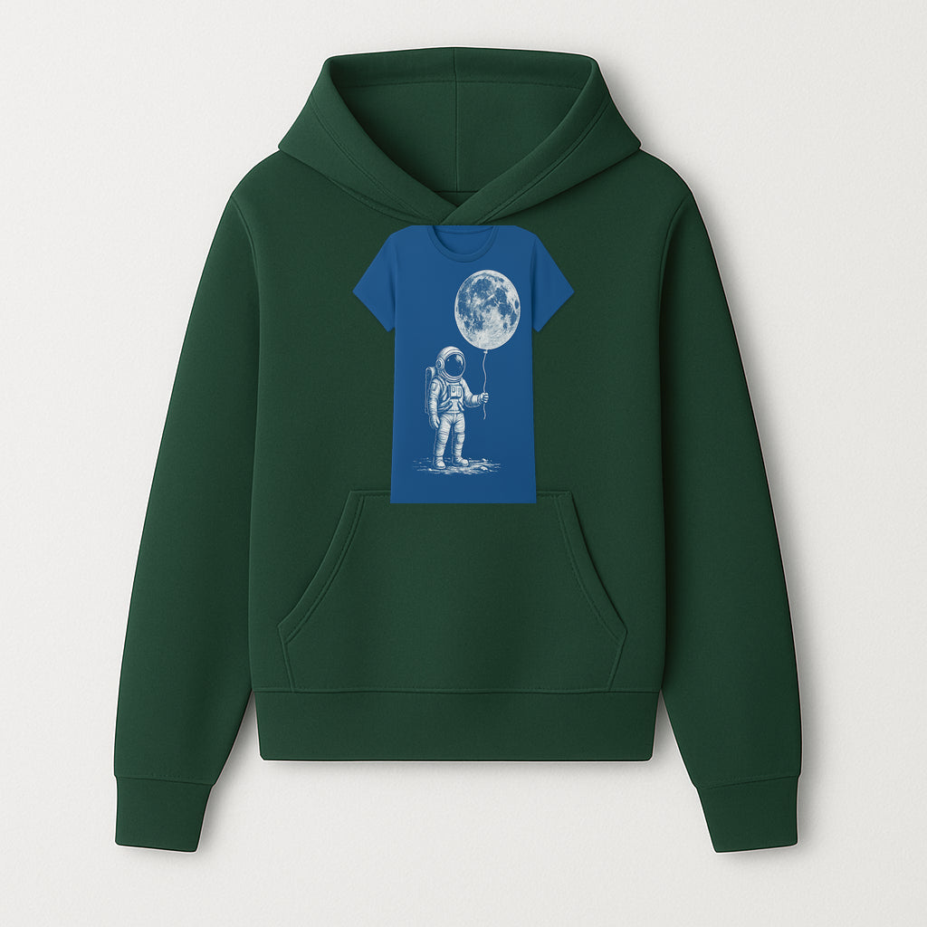 Astronaut Holding Moon Balloon T-Shirt | Space Themed Graphic Tee | Unique Gift for Sci-Fi Lovers and Dreamers - Hoodie 1758273091528.jpg