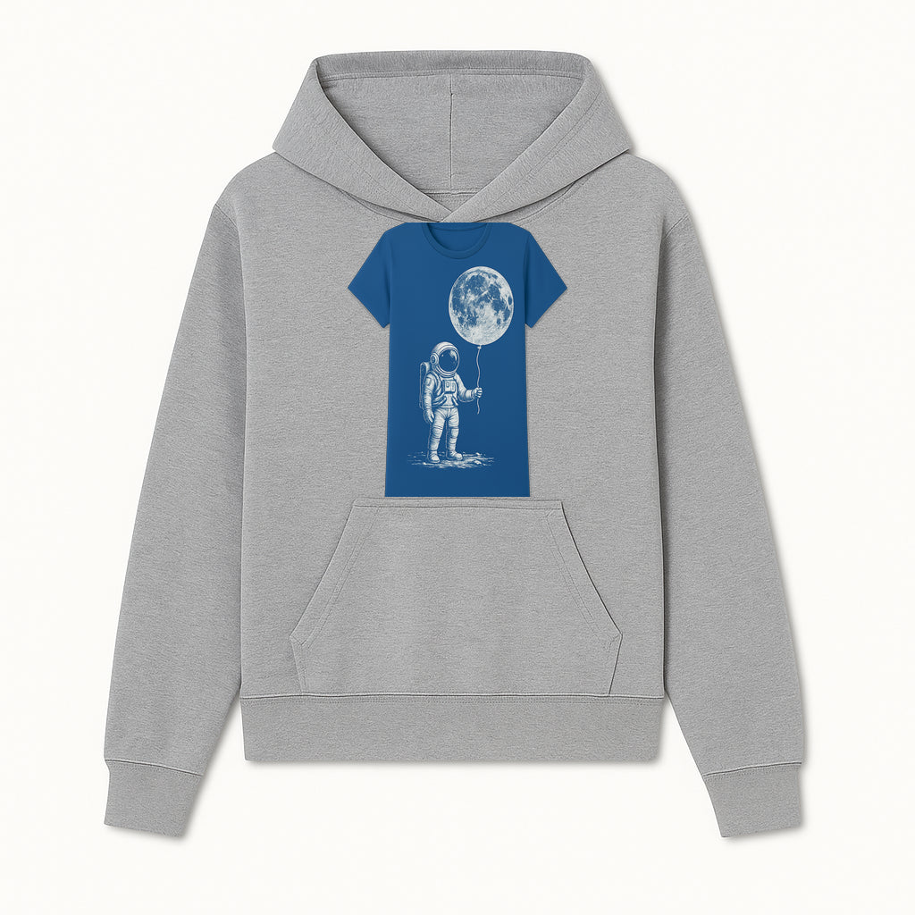Astronaut Holding Moon Balloon T-Shirt | Space Themed Graphic Tee | Unique Gift for Sci-Fi Lovers and Dreamers - Hoodie 1758273091660.jpg