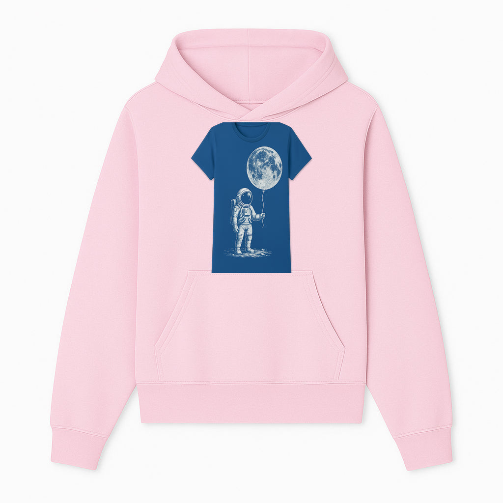 Astronaut Holding Moon Balloon T-Shirt | Space Themed Graphic Tee | Unique Gift for Sci-Fi Lovers and Dreamers - Hoodie 1758273091933.jpg