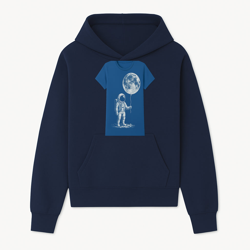 Astronaut Holding Moon Balloon T-Shirt | Space Themed Graphic Tee | Unique Gift for Sci-Fi Lovers and Dreamers - Hoodie 1758273092300.jpg