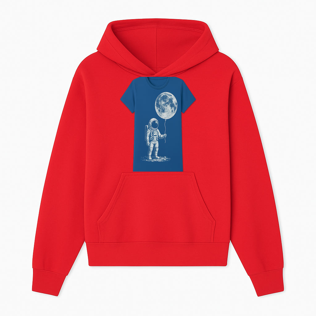 Astronaut Holding Moon Balloon T-Shirt | Space Themed Graphic Tee | Unique Gift for Sci-Fi Lovers and Dreamers - Hoodie 1758273092462.jpg