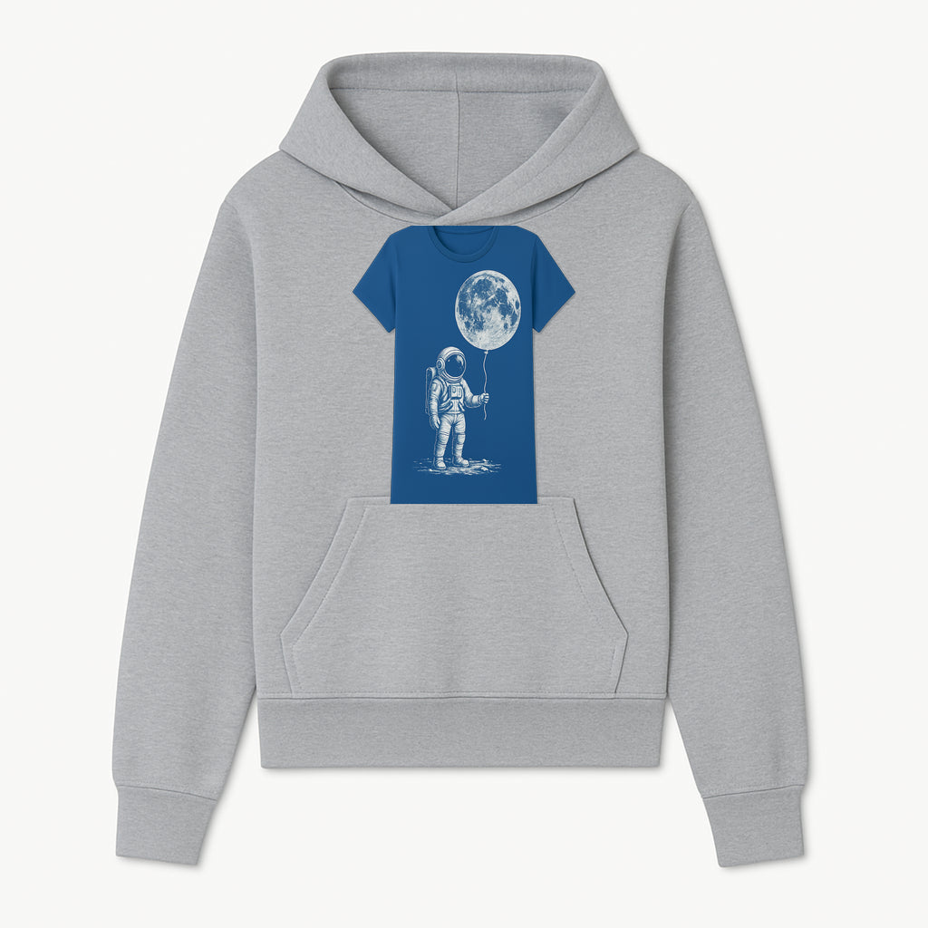 Astronaut Holding Moon Balloon T-Shirt | Space Themed Graphic Tee | Unique Gift for Sci-Fi Lovers and Dreamers - Hoodie 1758273092605.jpg