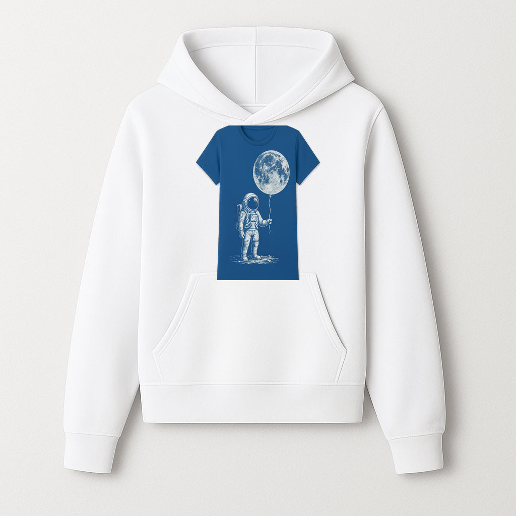 Astronaut Holding Moon Balloon T-Shirt | Space Themed Graphic Tee | Unique Gift for Sci-Fi Lovers and Dreamers - Hoodie 1758273092742.jpg