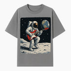 Astronaut Playing Electric Guitar in Space - Cosmic Music Art Print for Space Lovers and Musicians, Retro Style Wall Decor - T-shirt 1758273092999.jpg