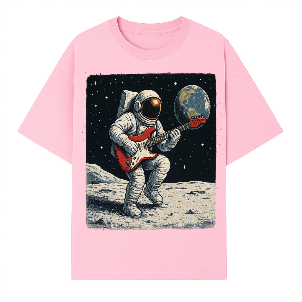 Astronaut Playing Electric Guitar in Space - Cosmic Music Art Print for Space Lovers and Musicians, Retro Style Wall Decor - T-shirt 1758273093324.jpg