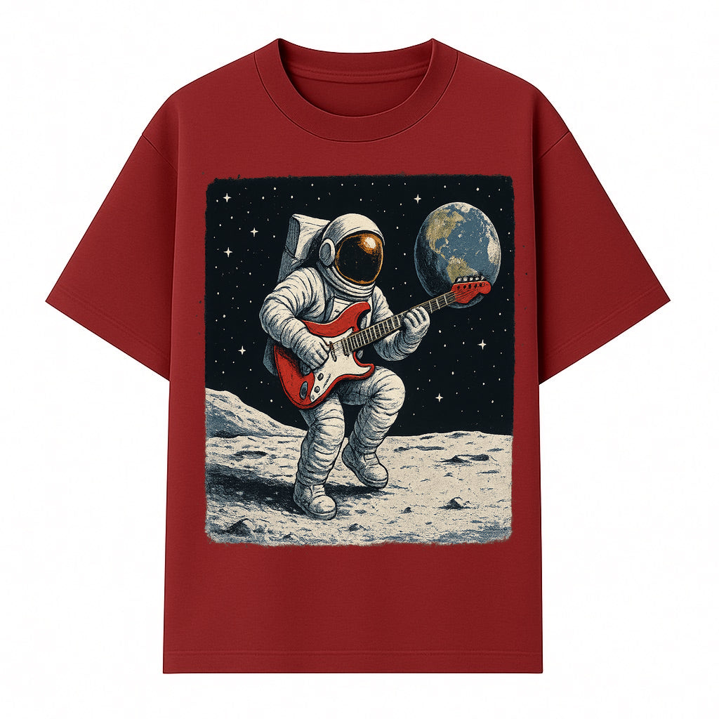 Astronaut Playing Electric Guitar in Space - Cosmic Music Art Print for Space Lovers and Musicians, Retro Style Wall Decor - T-shirt 1758273093457.jpg