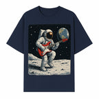 Astronaut Playing Electric Guitar in Space - Cosmic Music Art Print for Space Lovers and Musicians, Retro Style Wall Decor - T-shirt 1758273093614.jpg