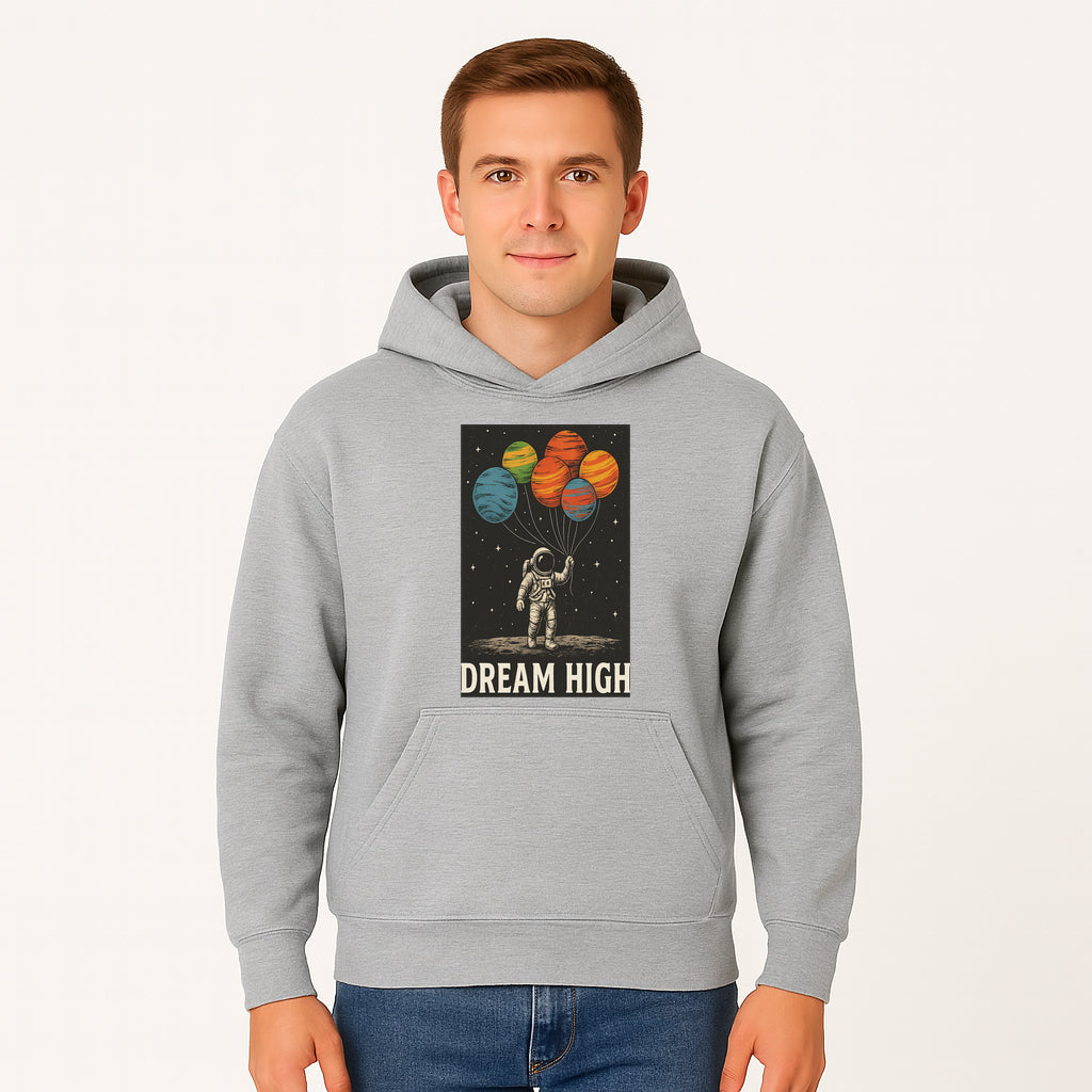 Astronaut Dreaming High with Planet Balloons Art Print Cosmic Wall Decor, Space Theme Home Art, Inspirational Astronaut Illustration - Hoodie 1758273093870.jpg