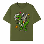 Astronaut Riding T-Rex Space Adventure Graphic Tee for Kids, Dinosaur and Space Theme Shirt, Fun Outer Space Design - T-shirt 1758273094181.jpg