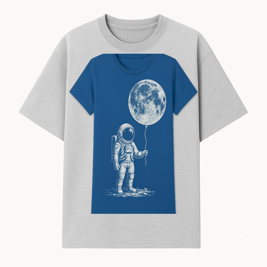 Astronaut Holding Moon Balloon T-Shirt | Space Themed Graphic Tee | Unique Gift for Sci-Fi Lovers and Dreamers - T-shirt 1758273094200.jpg