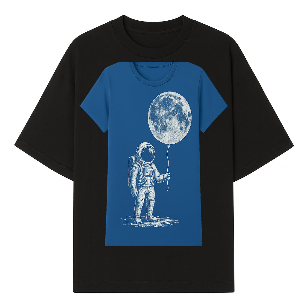 Astronaut Holding Moon Balloon T-Shirt | Space Themed Graphic Tee | Unique Gift for Sci-Fi Lovers and Dreamers - T-shirt 1758273094394.jpg
