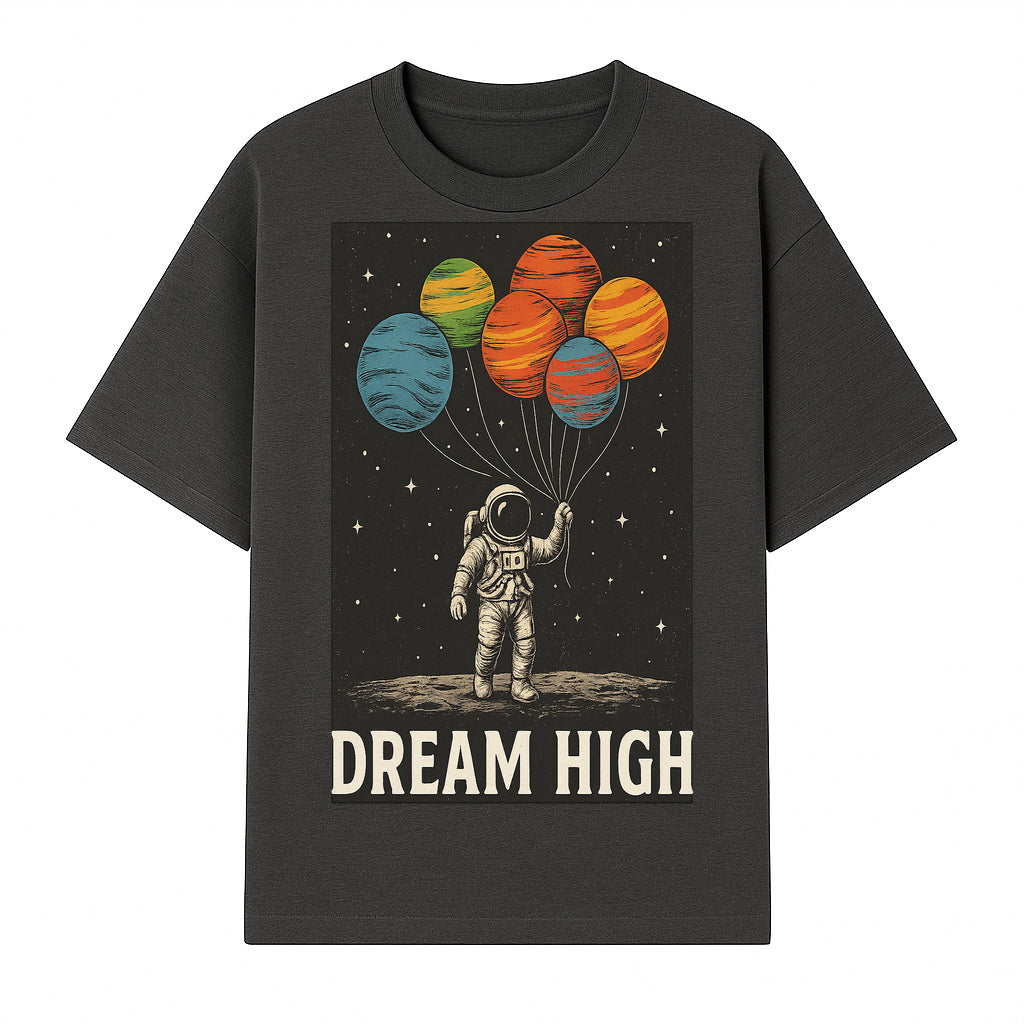Astronaut Dreaming High with Planet Balloons Art Print Cosmic Wall Decor, Space Theme Home Art, Inspirational Astronaut Illustration - T-shirt 1758273094470.jpg