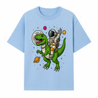 Astronaut Riding T-Rex Space Adventure Graphic Tee for Kids, Dinosaur and Space Theme Shirt, Fun Outer Space Design - T-shirt 1758273094481.jpg