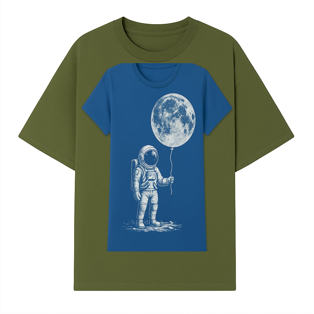 Astronaut Holding Moon Balloon T-Shirt | Space Themed Graphic Tee | Unique Gift for Sci-Fi Lovers and Dreamers - T-shirt 1758273094659.jpg