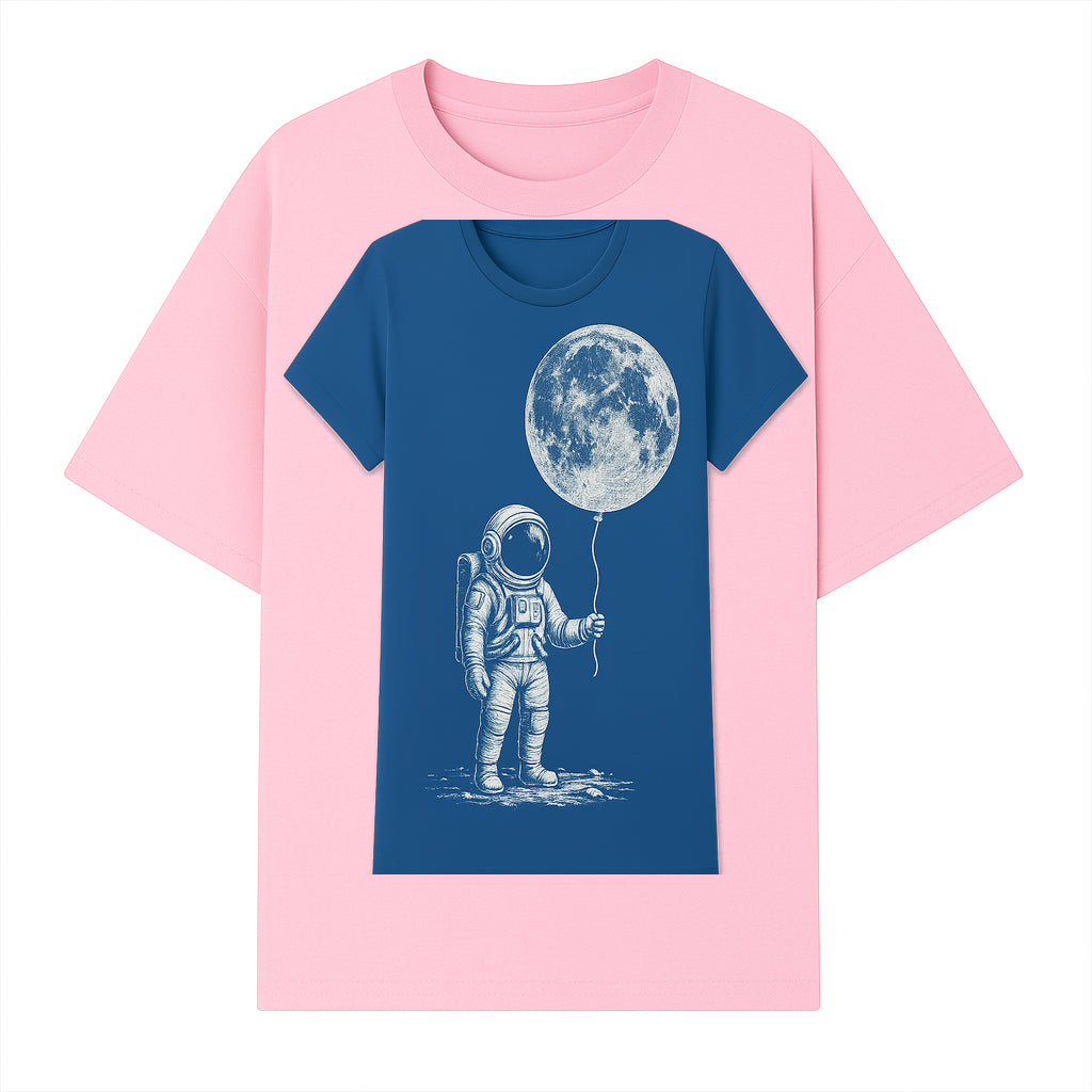 Astronaut Holding Moon Balloon T-Shirt | Space Themed Graphic Tee | Unique Gift for Sci-Fi Lovers and Dreamers - T-shirt 1758273095083.jpg