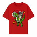 Astronaut Riding T-Rex Space Adventure Graphic Tee for Kids, Dinosaur and Space Theme Shirt, Fun Outer Space Design - T-shirt 1758273095105.jpg