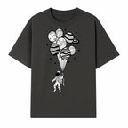 Astronaut with Planet Balloons Graphic Tee, Space Theme Shirt, Cosmic Adventure Apparel, Unisex Astronaut Design, Gift for Space Lovers - T-shirt 1758273095187.jpg