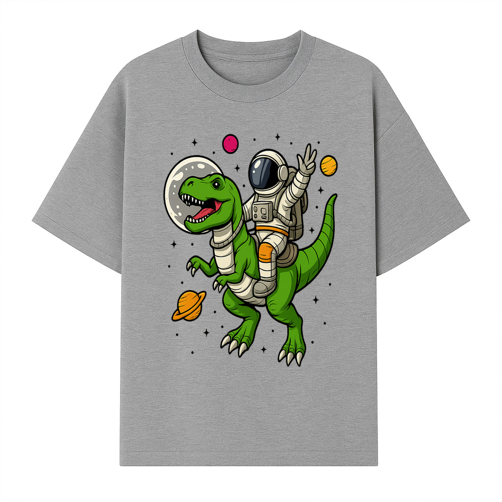 Astronaut Riding T-Rex Space Adventure Graphic Tee for Kids, Dinosaur and Space Theme Shirt, Fun Outer Space Design - T-shirt 1758273095225.jpg