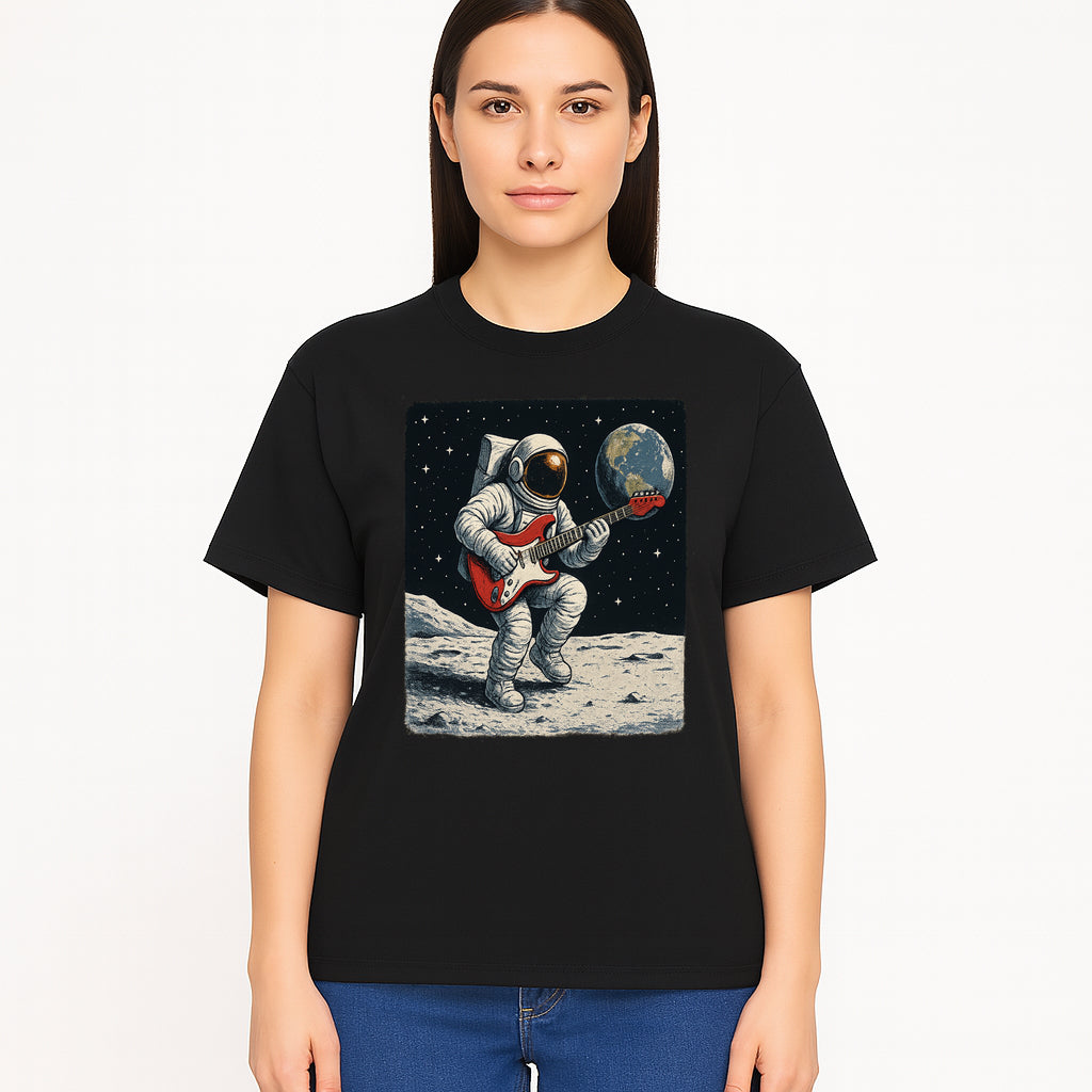 Astronaut Playing Electric Guitar in Space - Cosmic Music Art Print for Space Lovers and Musicians, Retro Style Wall Decor - T-shirt 1758273095314.jpg