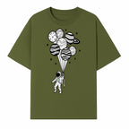 Astronaut with Planet Balloons Graphic Tee, Space Theme Shirt, Cosmic Adventure Apparel, Unisex Astronaut Design, Gift for Space Lovers - T-shirt 1758273095319.jpg