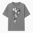 Astronaut with Planet Balloons Graphic Tee, Space Theme Shirt, Cosmic Adventure Apparel, Unisex Astronaut Design, Gift for Space Lovers - T-shirt 1758273095450.jpg