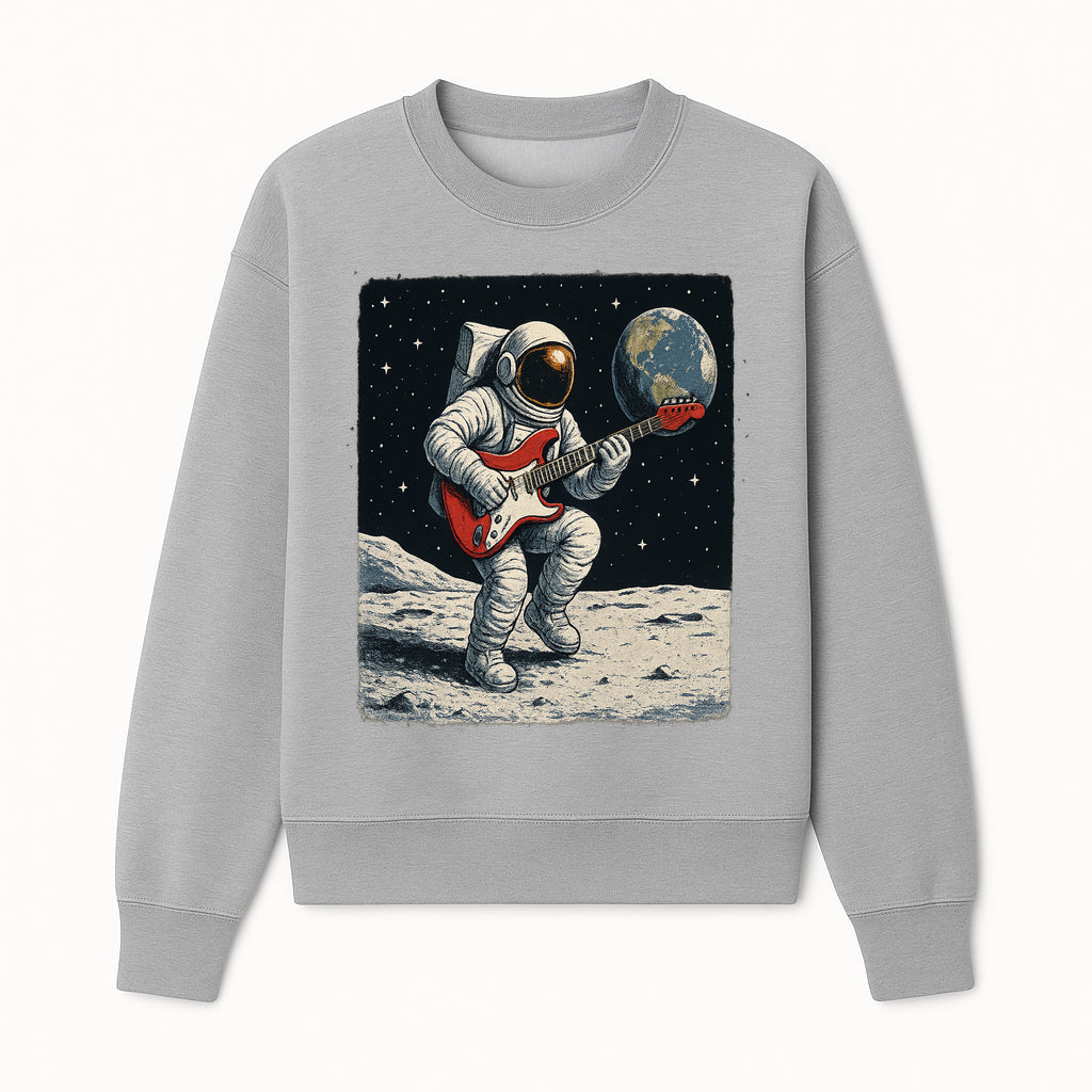 Astronaut Playing Electric Guitar in Space - Cosmic Music Art Print for Space Lovers and Musicians, Retro Style Wall Decor - Sweatshirt 1758273095468.jpg