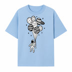 Astronaut with Planet Balloons Graphic Tee, Space Theme Shirt, Cosmic Adventure Apparel, Unisex Astronaut Design, Gift for Space Lovers - T-shirt 1758273095604.jpg