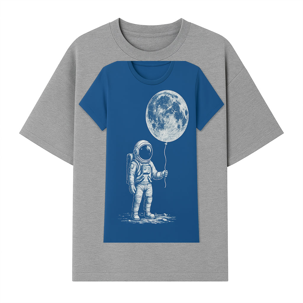 Astronaut Holding Moon Balloon T-Shirt | Space Themed Graphic Tee | Unique Gift for Sci-Fi Lovers and Dreamers - T-shirt 1758273095639.jpg