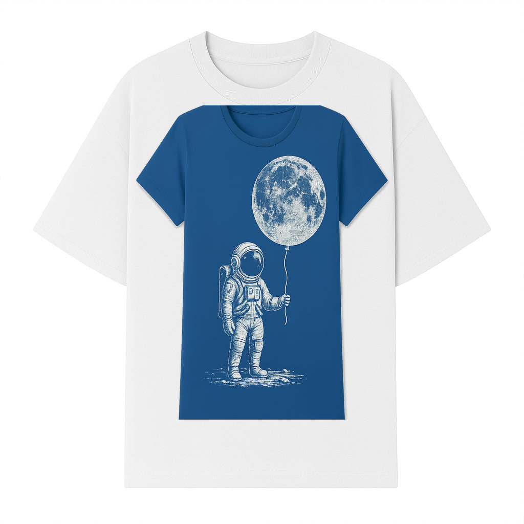 Astronaut Holding Moon Balloon T-Shirt | Space Themed Graphic Tee | Unique Gift for Sci-Fi Lovers and Dreamers - T-shirt 1758273095778.jpg