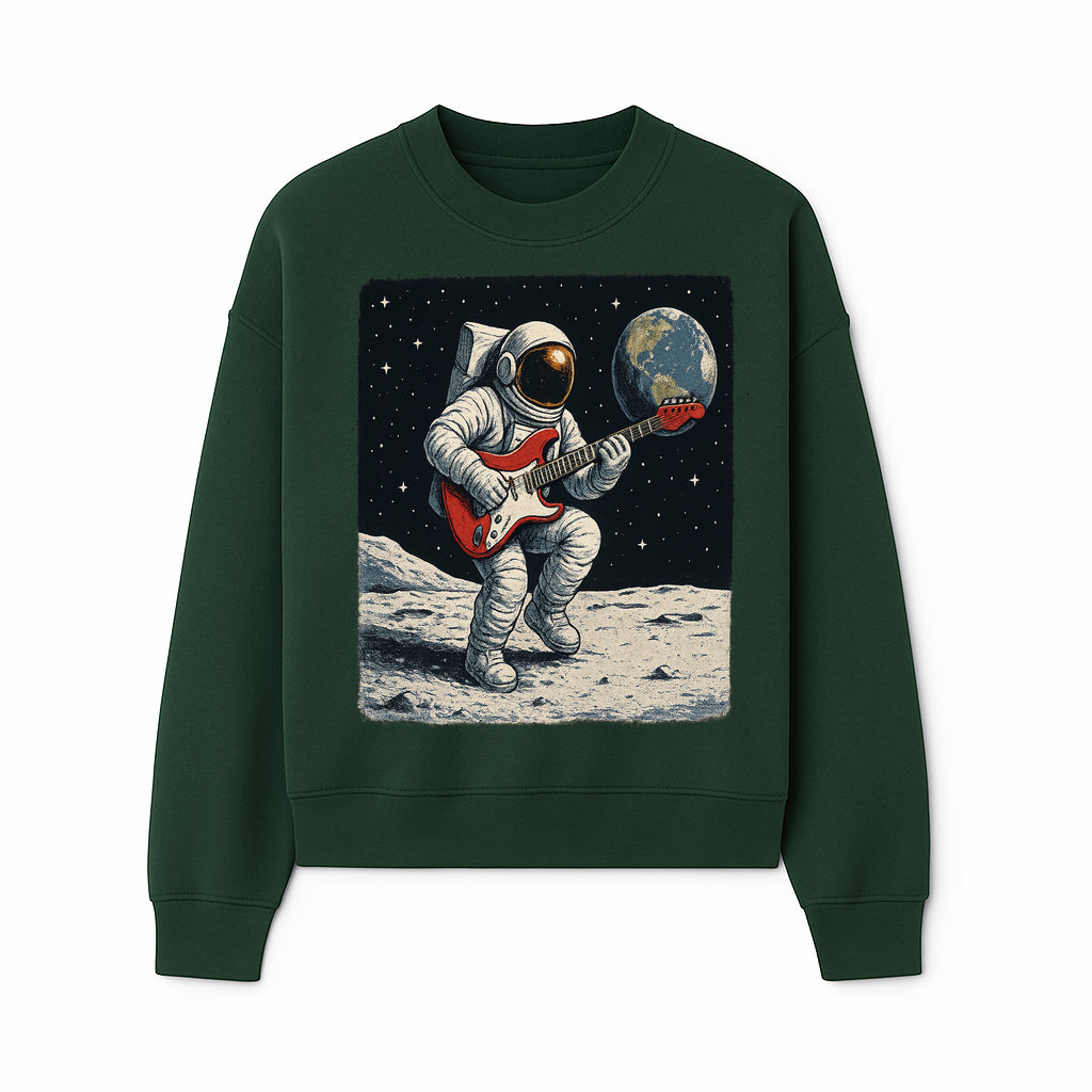 Astronaut Playing Electric Guitar in Space - Cosmic Music Art Print for Space Lovers and Musicians, Retro Style Wall Decor - Sweatshirt 1758273095919.jpg