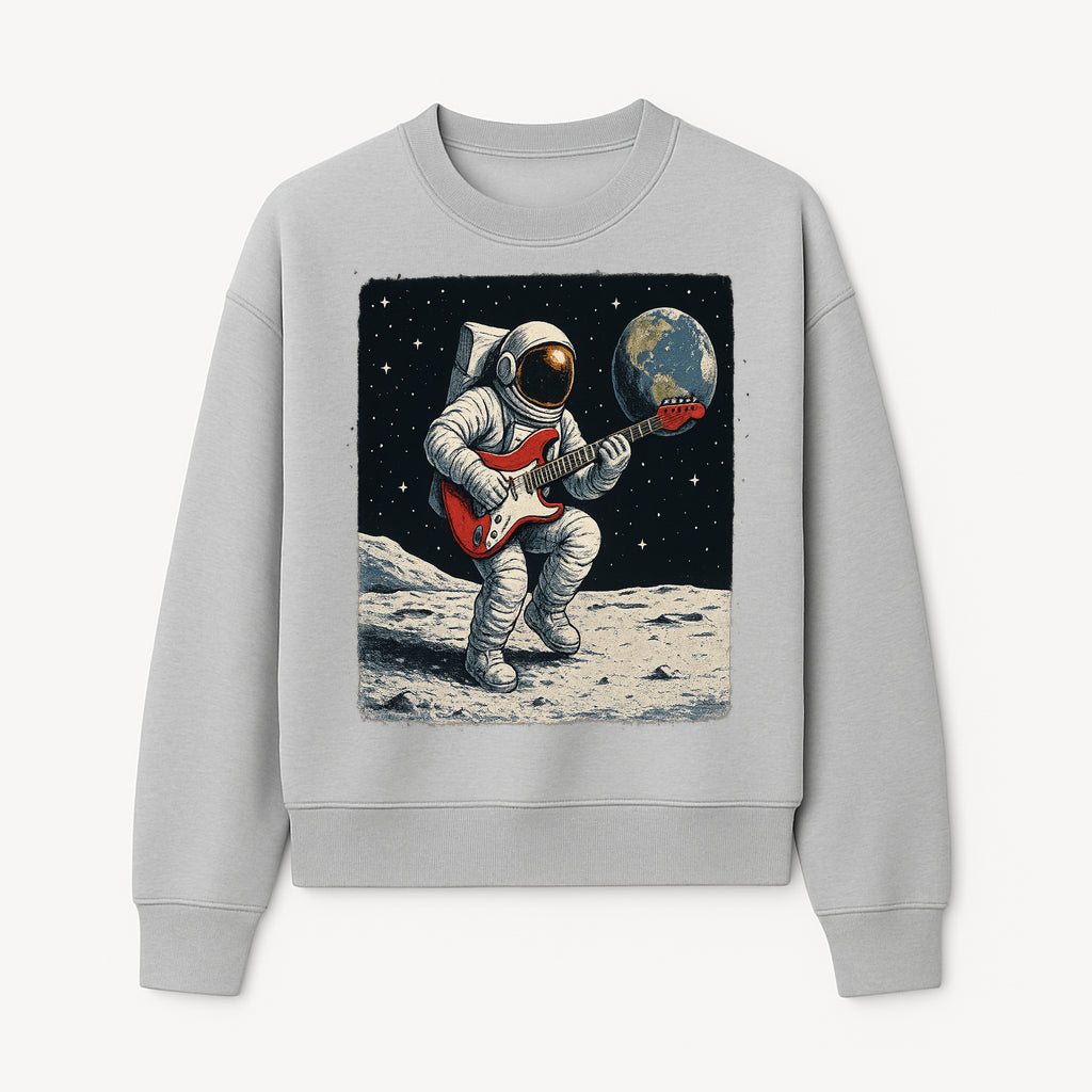 Astronaut Playing Electric Guitar in Space - Cosmic Music Art Print for Space Lovers and Musicians, Retro Style Wall Decor - Sweatshirt 1758273096054.jpg
