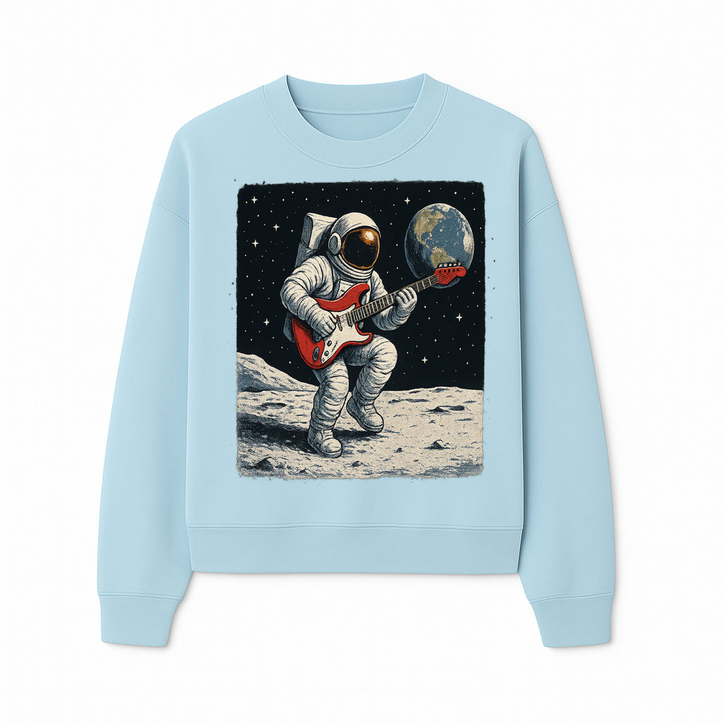 Astronaut Playing Electric Guitar in Space - Cosmic Music Art Print for Space Lovers and Musicians, Retro Style Wall Decor - Sweatshirt 1758273096175.jpg