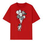 Astronaut with Planet Balloons Graphic Tee, Space Theme Shirt, Cosmic Adventure Apparel, Unisex Astronaut Design, Gift for Space Lovers - T-shirt 1758273096242.jpg