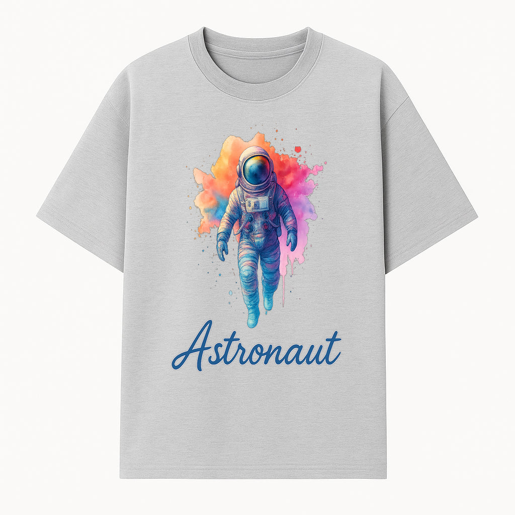 Colorful Astronaut Art Print | Space Exploration Wall Decor | Cosmic Space Theme | Unique Gift for Space Lovers - T-shirt 1758273096251.jpg