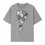Astronaut with Planet Balloons Graphic Tee, Space Theme Shirt, Cosmic Adventure Apparel, Unisex Astronaut Design, Gift for Space Lovers - T-shirt 1758273096395.jpg