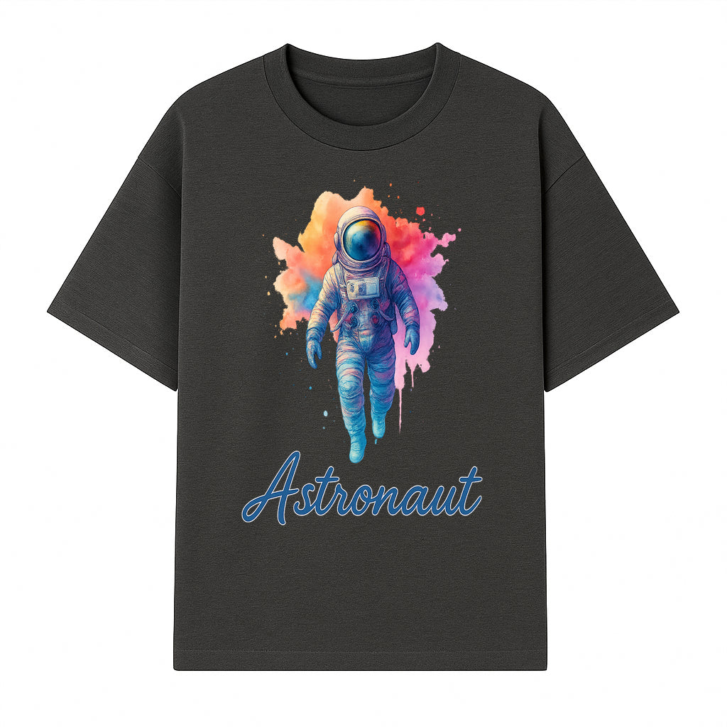 Colorful Astronaut Art Print | Space Exploration Wall Decor | Cosmic Space Theme | Unique Gift for Space Lovers - T-shirt 1758273096512.jpg